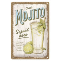 Plechová cedule Mojito Served Here, 20 x 30 cm