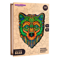 Dřevěné barevné puzzle - Moudrý medvěd Puzzler