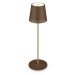 BRILONER LED nabíjecí stolní lampa 38 cm 2,6W 280lm hnědé IP44 BRILO 7438-017