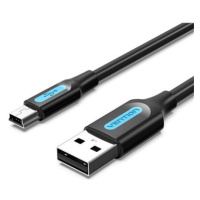 Vention Mini USB (M) to USB 2.0 (M) Cable 0.5M Black PVC Type