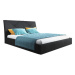 Čalouněná postel KARO rozměr 80x200 cm Černá eko-kůže