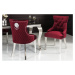 LuxD Designová židle Queen Lví hlava samet červená