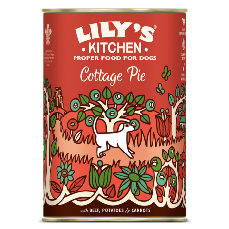 Lily&#039;s Kitchen Dinner pro psy 6 x 400 g - hovězí s bramborami a mrkví