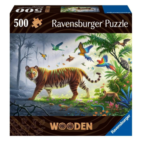 Ravensburger Puzzle - Tygr v džungli 500 dílků, dřevěné