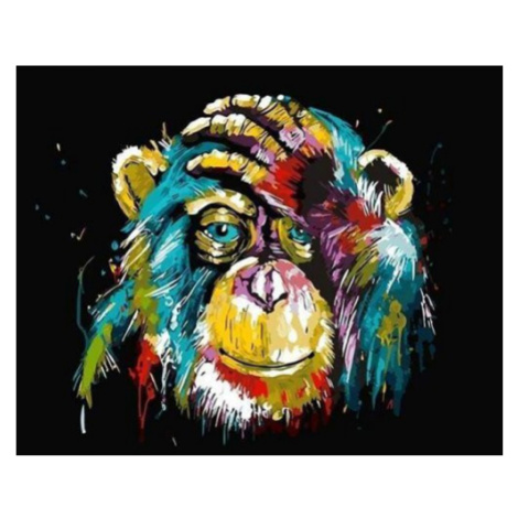 Figured ART Malování podle čísel - PAVIÁN POP ART na rámu 40 x 50 cm