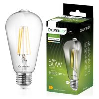 LED žárovka LED E27 ST64 8W = 60W 880lm 4000K Neutrální 360° Filament LUMILED