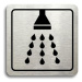 Accept Piktogram "sprcha" (80 × 80 mm) (stříbrná tabulka - černý tisk)