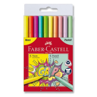 Fixy Faber -Castell Grip Sada Neon a Pastel 10 ks Faber-Castell