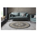 Nouristan - Hanse Home koberce Kruhový koberec Mirkan 104106 Dark-grey - 160x160 (průměr) kruh c