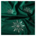 Vánoční ubrus - běhoun na stůl SNOWFLAKE smaragdová/stříbrná 40x160 cm Mybesthome