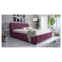 Eka Čalouněná postel Luxurious 120x200 cm Barva látky Trinity: (2311) Fialová