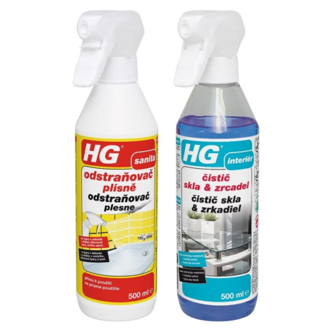 Akční balíček HG odstraňovač plísně HGOP a HG čistič skla & zrcadel HGCSZ