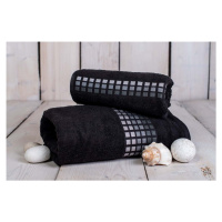 Černý bavlněný ručník 100x50 cm Darwin - My House