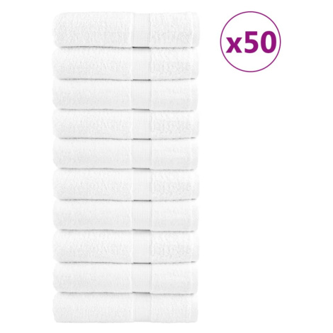 vidaXL Premium ručníky SOLUND 10 ks bílé 50 x 100 cm 600 g/m²