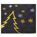 Černý přehoz na postel MERRY CHRISTMAS Rozměr: 220 x 240 cm