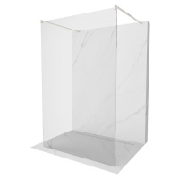 MEXEN/S Kioto samostatně stojící sprchová zástěna 125 x 200, transparent 8 mm, nikl kartáčovaná 
