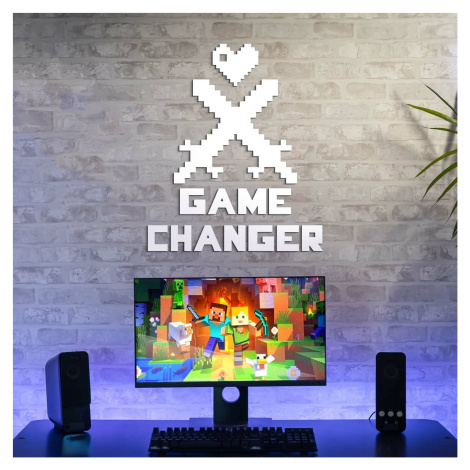 Dřevěná 3D samolepka - Game Changer - Minecraft DUBLEZ