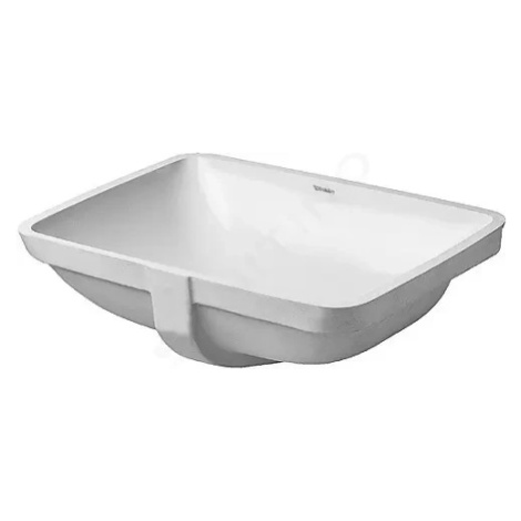 DURAVIT Starck 3 Umyvadlo zápustné 490x365 mm, bez otvoru pro baterii, bílá 0305490000