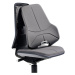 bimos Pracovní otočná židle NEON, patky, permanentní kontakt, koženka, oranžový flexibilní pás
