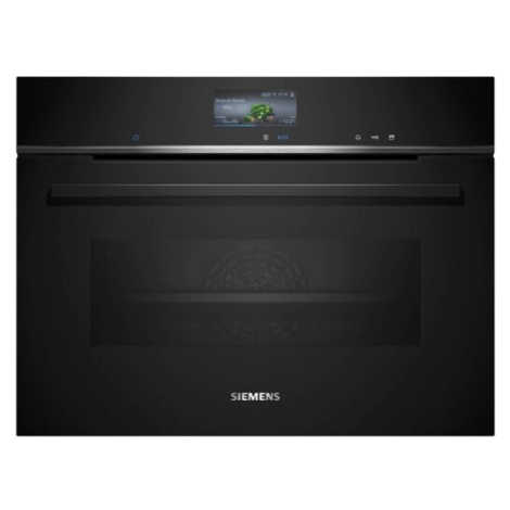 Siemens iQ700 Vestavná kompaktní kombinovaná parní trouba 60 x 45 cm Černá CS736G1B1