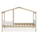 Bílá/přírodní domečková dětská postel v dekoru borovice 90x190 cm Angel – Marckeric