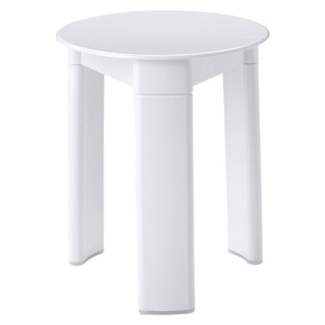 Aqualine TRIO koupelnová stolička, průměr 33x40 cm, bílá 2072 Gedy