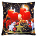 Vánoční polštář CHRISTMAS CANDLES IV. 40x40 cm Mybesthome Varianta: Povlak na polštář s výplní, 