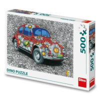 Puzzle Malovaný VW Brouk 500 dílků