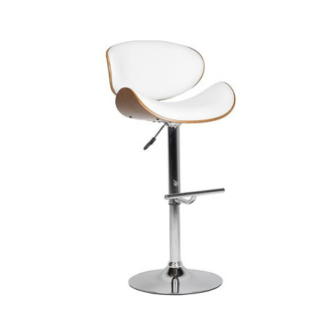 Bílá koženková barová židle ROTTERDAM, 139499 BELIANI