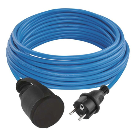 Počasí odolný prodlužovací kabel 10 m / 1 zásuvka / modrý / silikon / 230 V / 1,5 mm2 EMOS