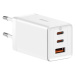 Nabíječka Baseus GaN5 Pro wall charger 2xUSB-C + USB, 65W (white)