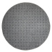 Vopi koberce Kusový koberec Udinese šedý kruh - 160x160 (průměr) kruh cm