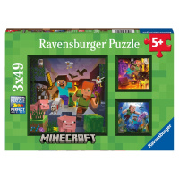 Ravensburger Dětské puzzle (Minecraft Biomes 3x49p)