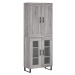 vidaXL Skříň highboard šedá sonoma 69,5 x 34 x 180 cm kompozitní dřevo