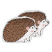 BELIANI, Sada 2 polštářů ve tvaru ježka 46 x 36 cm hnědá BENAGULRU, 256722