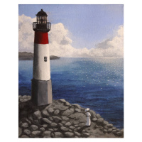 Ilustrace Lighthouse and Watcher, Dave Rheaume Artist, 30 × 40 cm