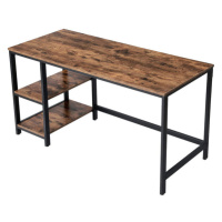 Psací stůl Pansy (hnědá, černá, 140x75x60 cm)