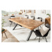 Estila Industriální luxusní jídelní stůl Frida hnědý 200 cm z masivního dřeva