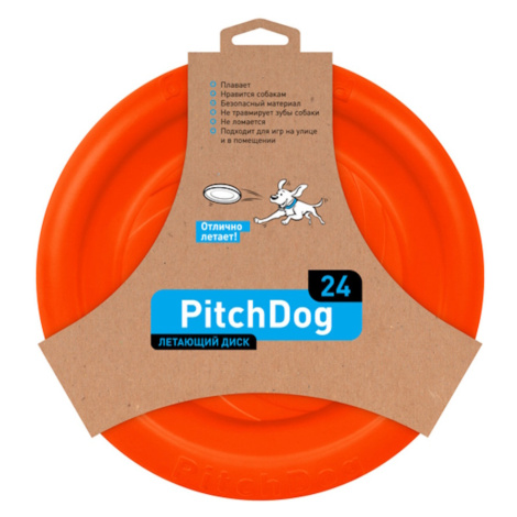 PITCHDOG Pěnový létající disk pro psy oranžový 24 cm