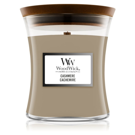 Woodwick Cashmere vonná svíčka s dřevěným knotem 275 g