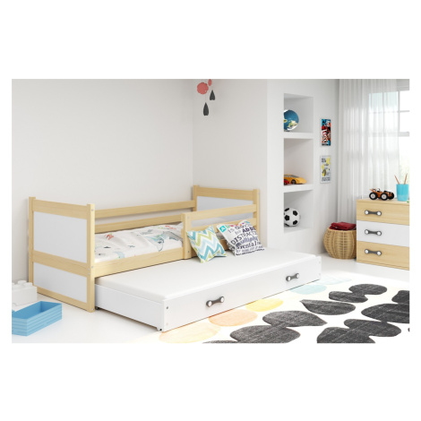 BMS Dětská postel s přistýlkou RICO 2 | borovice 90 x 200 cm Barva: Bílá
