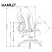 HALMAR Kancelářská židle Hamlet černo-šedá
