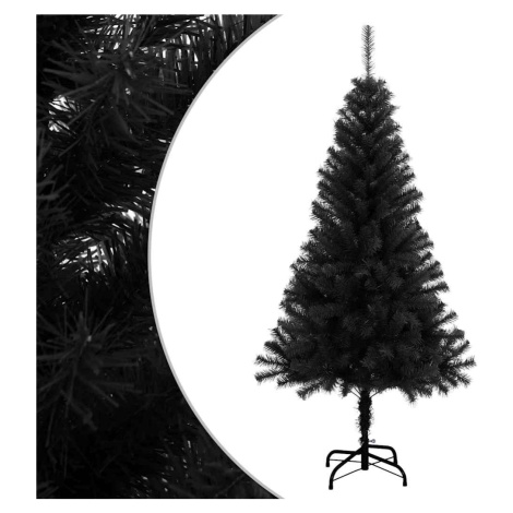 vidaXL Umělý vánoční stromek se stojanem černý 150 cm PVC