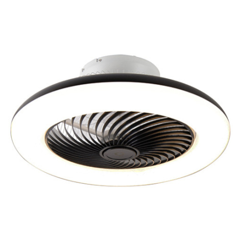 Stropní ventilátor černý včetně LED s dálkovým ovládáním - Clima QAZQA