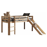 Vyvýšená dětská postel z borovicového dřeva 90x200 cm v přírodní barvě PINO – Vipack