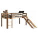 Vyvýšená dětská postel z borovicového dřeva 90x200 cm v přírodní barvě PINO – Vipack