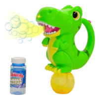 Bublifukovač dinosaurus 20cm na baterie se světlem as náplní 118ml