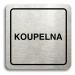 Accept Piktogram "koupelna" (80 × 80 mm) (stříbrná tabulka - černý tisk)