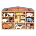 Dřevěná domácí zvířata na poličce 39 ks Farmyard set Tender Leaf Toys
