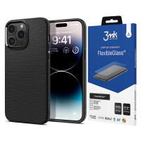 Pouzdro Case pro Iphone 14 Pro Max Spigen Liquid Air+ Sklo 3MK